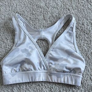 Handful Women's Light Gray Camo Sports Bra - Size XS